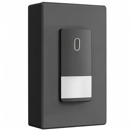 ELEGRP Occupancy Motion Sensor Light Switch, PIR Infrared Motion Activated Wall Switch, No Neutral Wire, Single Pole for CFL/LED/Incandescent Bulb, Wall Plate Included, UL Listed (1 Pack, Matte Black)