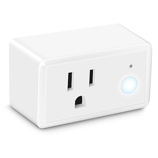 Feit Electric Indoor Smart WiFi Plug Works with Alexa and Google Home, No hub Required, 2.4 Ghz Network Only, Remote Control from Anywhere 15 Amp Smart Outlet Plug, Indoor, White with Night Light