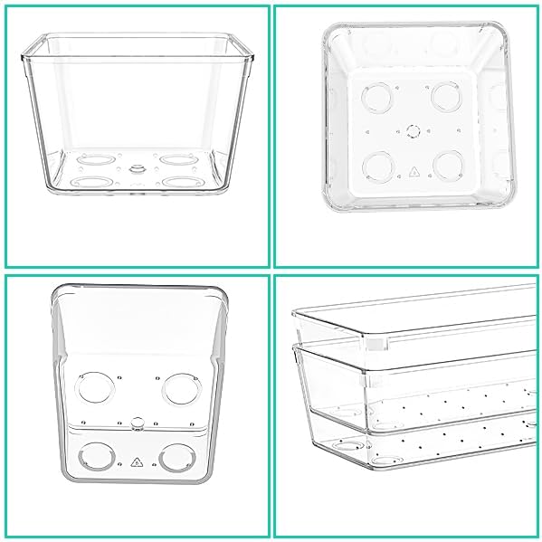 45P Clear drawer organizers