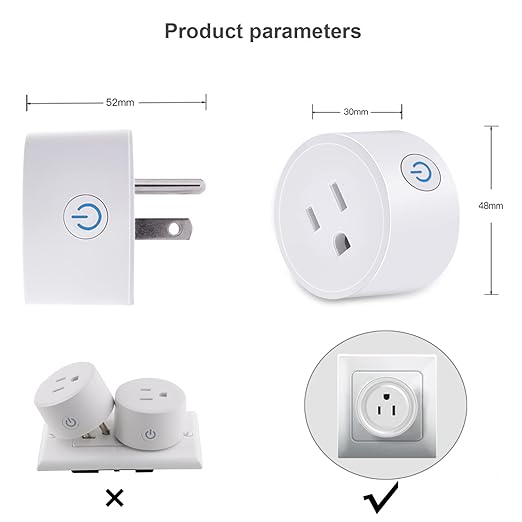 Mini WiFi Smart Plug Outlet Voice Remtoe Control with Alexa Works with Google Assistant IFTTT, Tuya Smart APP Timer,No Hub Required(4 Pack)