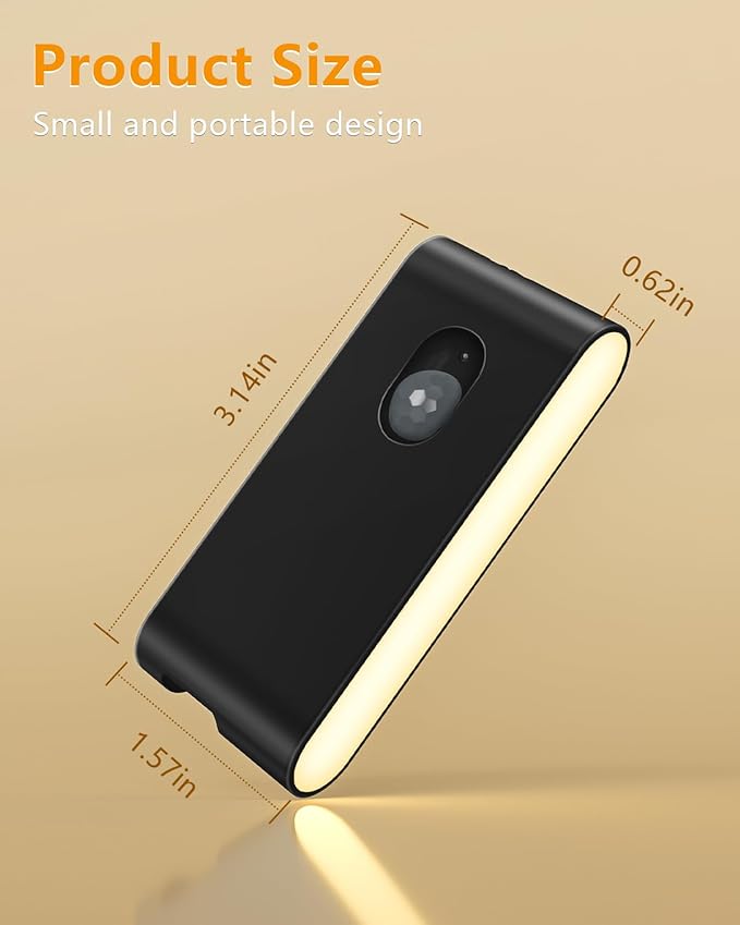 WILLED Rechargeable Night Light, RGB & Warm White Stair Lights Indoor, Color Changing Motion Sensor Light Indoor, Motion Sensor Night Light for Stair,Hallway,Bathroom,Cabinet,Closet,Kitchen,6 Pack