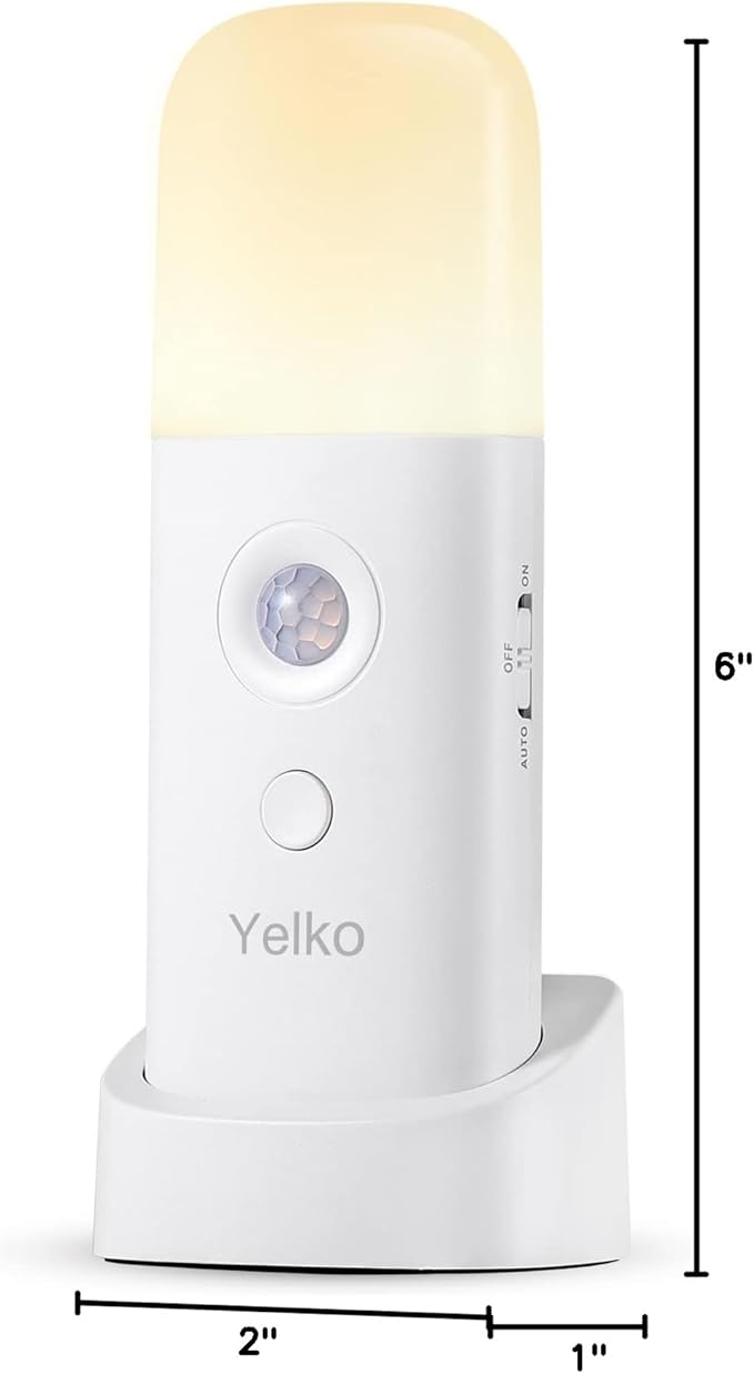 YELKO Motion Sensor Night Lights Rechargeable