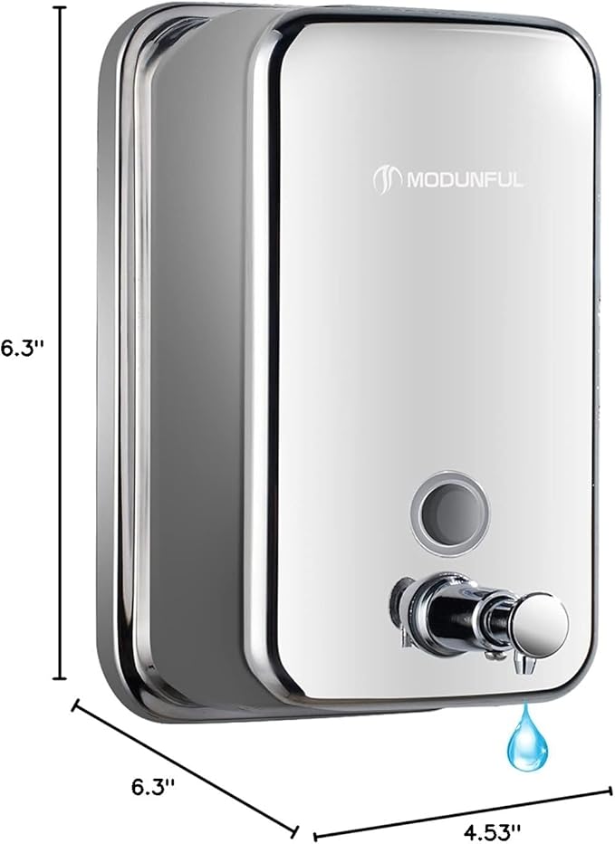 Stainless Steel Soap Dispenser for Home โ 16.9oz Wall Mount, Anti-Leak Pump, Brushed Nickel Finish, Space-Saving Design for Kitchen & Bathroom
