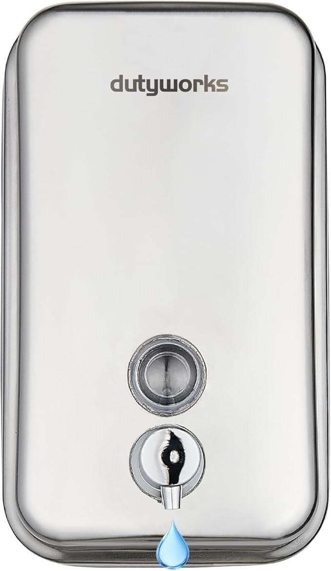 Stainless Steel Soap Dispenser - 800ml Large Capacity, Easy Wall Mount Installation, Soap Dispenser for Bathroom & Kitchen - Ideal for Commercial, Household, Office Use