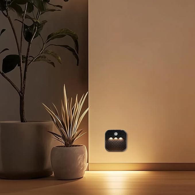 Motion Sensor Night Light Black, Rechargeable Magnetic Night Light with 3 Color Temperatures & Stepless Dimming, Timer Function, Soft Downward Anti-Glare Light for Hallway Stairs Closet Bedroom RV