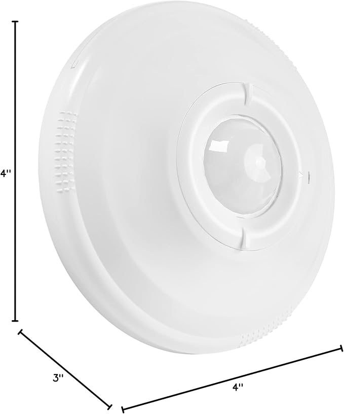 Maxxima Ceiling Mount 360 Degree PIR Occupancy Sensor - Hard-Wired Motion Sensor, LED Compatible, Commercial or Residential Automatic Sensing Solution for Indoor Use at Max Height 15ft, 120-277V