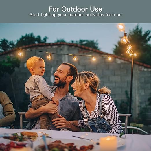 TREATLIFE 2 in 1 Outdoor Smart Dimmer Plug, 2 Individual Control Sockets, 600W, Compatible with Alexa, Google Home, IP64 Dimmer for Outdoor String Lights, Dusk to Dawn, 2.4GHz WiFi Only