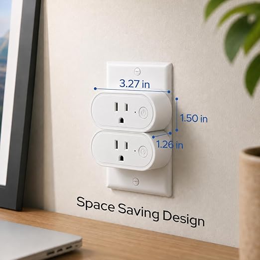 LoraTap Remote Control Outlet, On Off Light Switch with Wall Plate - Wireless Control 2 Plugs from 100ft, No WiFi Needed, Ideal for Lamps, Fans, Small Appliances(1 Remote + 2 Outlets)