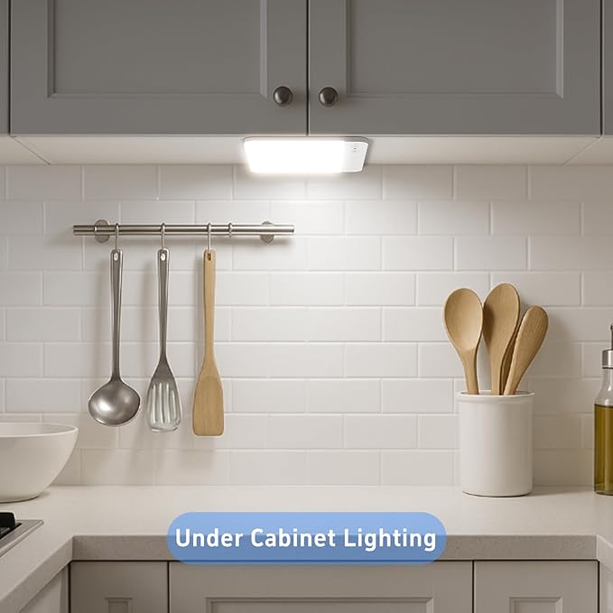 Rechargeable Motion Sensor Closet Light with Remote - Motion Sensor Ceiling Light, 400LM Magnetic Wireless Battery Operated Lights for Bathroom Shower Pantry Stairs Hallway Laundry Porch -2Pack