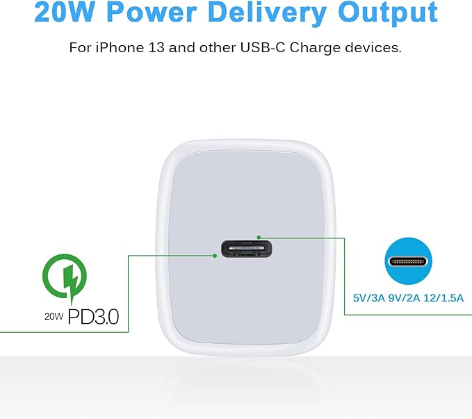 Fast Charging USB C Charger Box Phone Charger Block Wall Plug Adapter for Samsung Galaxy A17 5G/A36/A16/A54/A56/Z Fold7 6/A35/S25 Ultra/S24FE/A53/A15/A14/A13/A23,iPhone 17 Pro Max/16e/15,Pixel 10/9a/8