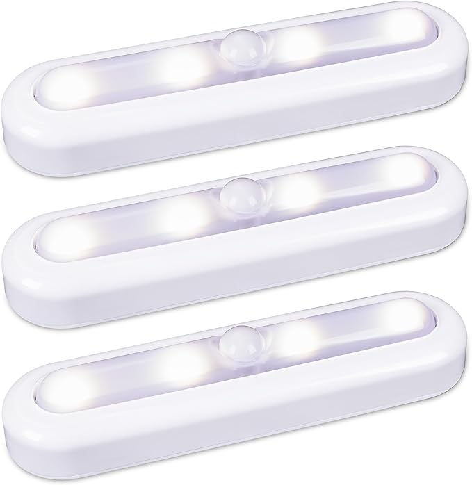 STAR-SPANGLED 3 Pack 7” Dimmable Push Tap Lights, Stick on LED Touch Lights AAA Battery Operated for Kitchen, Closet, Under Cabinet, 3 Color Modes
