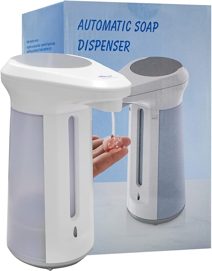 Automatic Touchless Soap Dispenser 330ml Capacity for Liquid or Sanitizer Gel - Great for Bathroom or Office