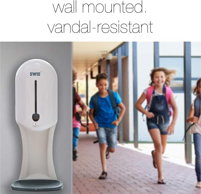 SWIE Automatic Hand Sanitizer & Soap Dispenser Wall Mount, Hands Free