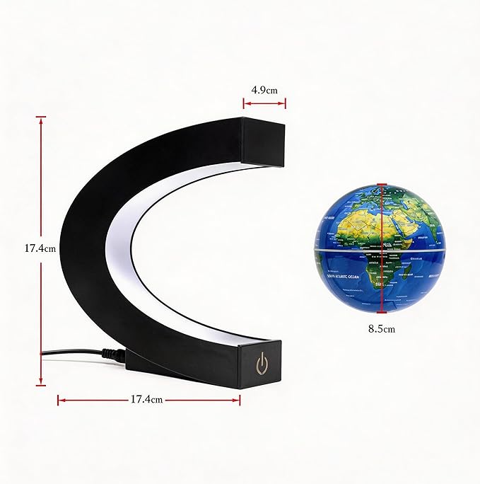 Magnetic Levitation Floating Rotating World globe for children With Colored Lamp And Touch Switch For Men Boss Cool home/Office Decor unique Gifts Or Kids Desk Tech accessories Gadget teenage Toys