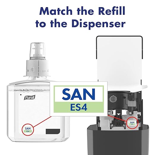 PURELL ES4 Manual Hand Sanitizer Dispenser, Graphite, Compatible with 1200 mL PURELL ES4 Hand Sanitizer Refills (Pack of 1) - 5024-01