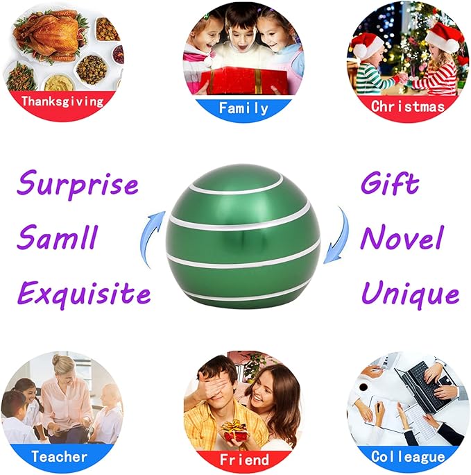 Desk-Kinetic-Toys Cool-Gadgets for Fidget: Cool-Stuff Thing Game Toy for Adult Teen Children Kid, Stress Relief Optical-Illusion Gifts for Office School Home Man Women Christmas Spinning 300 Seconds