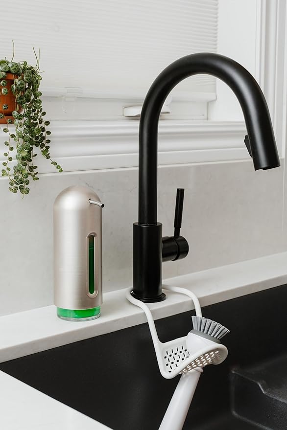 Umbra Penguin 12 oz (355ml) Soap Pump, Kitchen Soap Dispenser, Also Works with Hand Sanitizer, Nickel