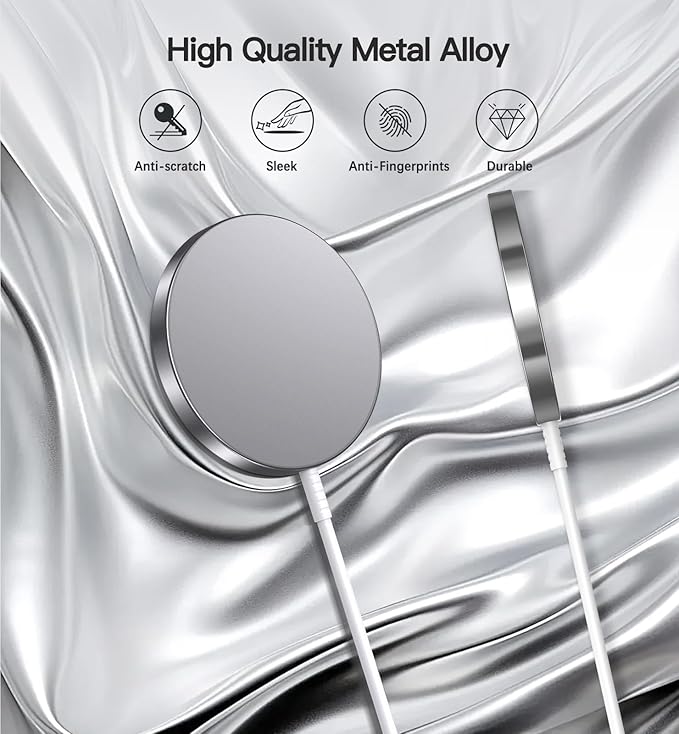 Magnetic Wireless Charger 15W Fast Mag Safe Charger for Cell iPhone 17 Pro Max/17 Pro/17 Air/17/16/15/14/13/12 Series 2 Pack Charging Pad for AirPods 3/2/Pro 2/Pro Original Replacement