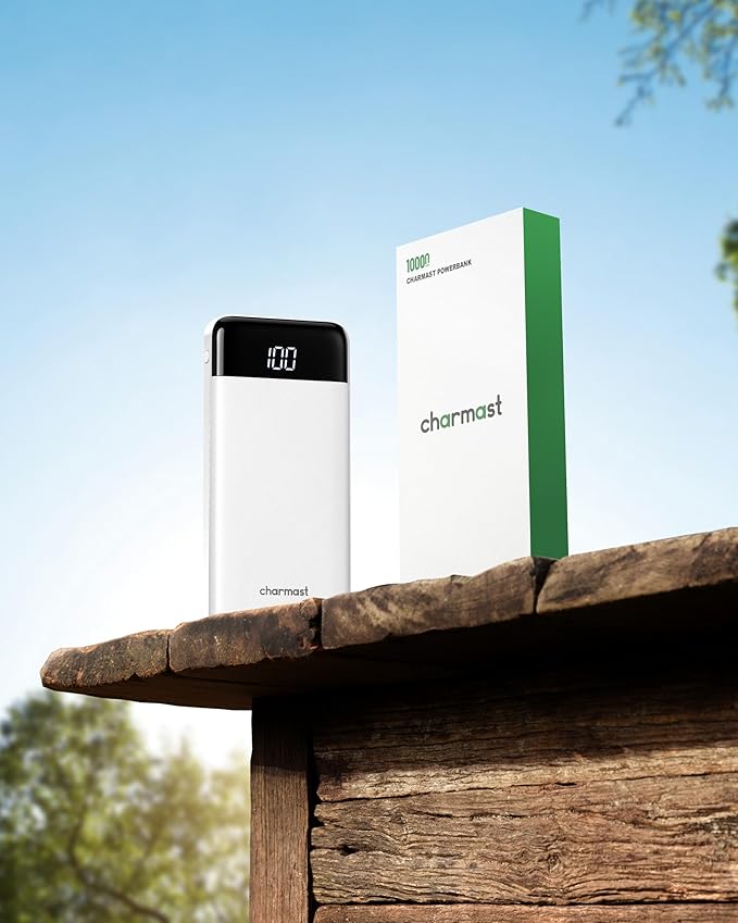 charmast Portable Charger with Reinforced Built-in 4 Cables,10000mAh Power Bank Travel Essentials 6 Outputs 3 Inputs 3A Fast Charging Compatible with iPhone iPad Samsung Google Pixel LG Moto etc.