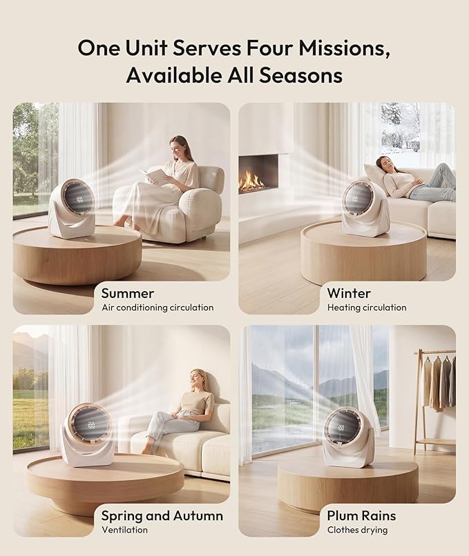 Sponvatt Rechargeable USB Desk Fan for Bedroom, Quiet Table Fan With Turbo Airflow, 100 Speeds,LED Digital Display, 360° Rotating, Small Personal Cooling Fans for Bedroom Home Office Dorm (White)