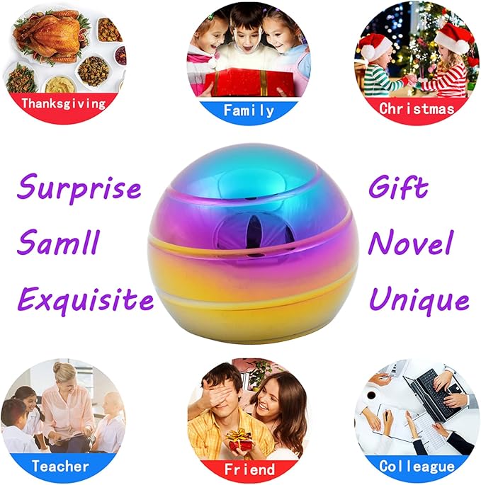 Desk-Kinetic-Toys Cool-Gadgets for Fidget: Cool-Stuff Thing Game Toy for Adult Teen Children Kid, Stress Relief Optical-Illusion Gifts for Office School Home Man Women Christmas Spinning 300 Seconds