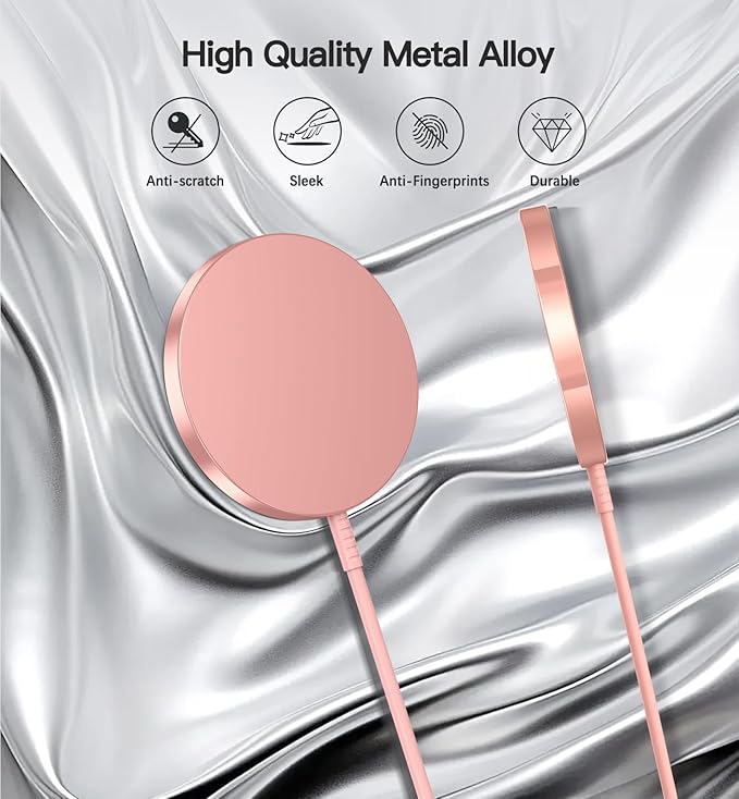 OANDYS Magnetic Wireless Charger 15W Fast Mag Safe Charger for Cell Phone 16 Pro Max/16 Pro/16 Plus/16/15/14/13/12 Series 2 Pack Charging Pad for AirPods 3/2/Pro 2/Pro Mag-Safe Original Replacement