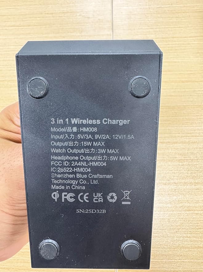 NANAMI Wireless Charger for Google - 3 in 1 Wireless Charging Station Fast Charger Stand Dock for Pixel 9/9 Pro XL/Fold/8/7,Buds Pro 2/Pro, Watch 3/2,Fitbit Versa 4/Sense 2(Not for Pixel Watch 1/4)