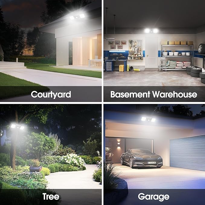 Motion Sensor Outdoor Lights, Rechargeable LED Security Flood Lights, USB Charging, No Wiring, No Solar, No Battery Replacement, High Brightness for Garage, Yard & Entryway, Brown 1-Pack (Small Size)