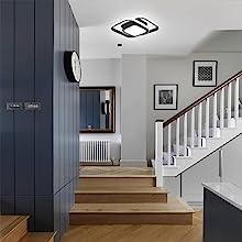 Motion Sensor LED Ceiling Light Indoor, 36W Cool White Mount Motion Activated Light Fixture Modern Flush Mount Ceiling lamp for Closet Laundry Bathroom Hallway Stair Porch Basement. (2pack)