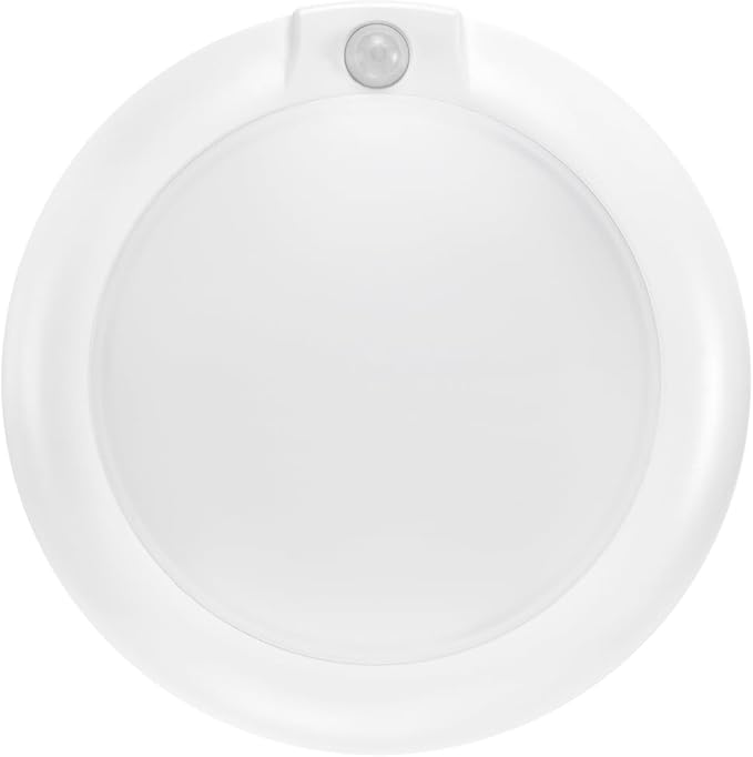 Maxxima 6 in. Round Motion Sensor LED Ceiling Mount Light Fixture - 600 Lumens, 3000K Warm White, Indoor Dome Light, Ideal for Closet, Hallway, or Kitchen Pantry Lighting