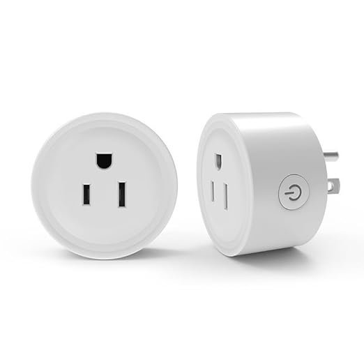 Smart Plug, WiFi Outlet Compatible with Alexa & Google Assistant, Smart Outlet 16A/2200W Max, Smart Home Automation, APP Remote Control, Timer&Schedule, 2.4G Wi-Fi Only, 2 Pack