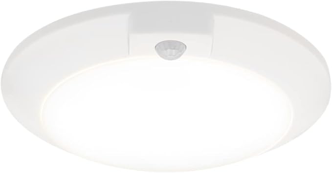 Maxxima 6 in. Round Motion Sensor LED Ceiling Mount Light Fixture - 600 Lumens, 3000K Warm White, Indoor Dome Light, Ideal for Closet, Hallway, or Kitchen Pantry Lighting