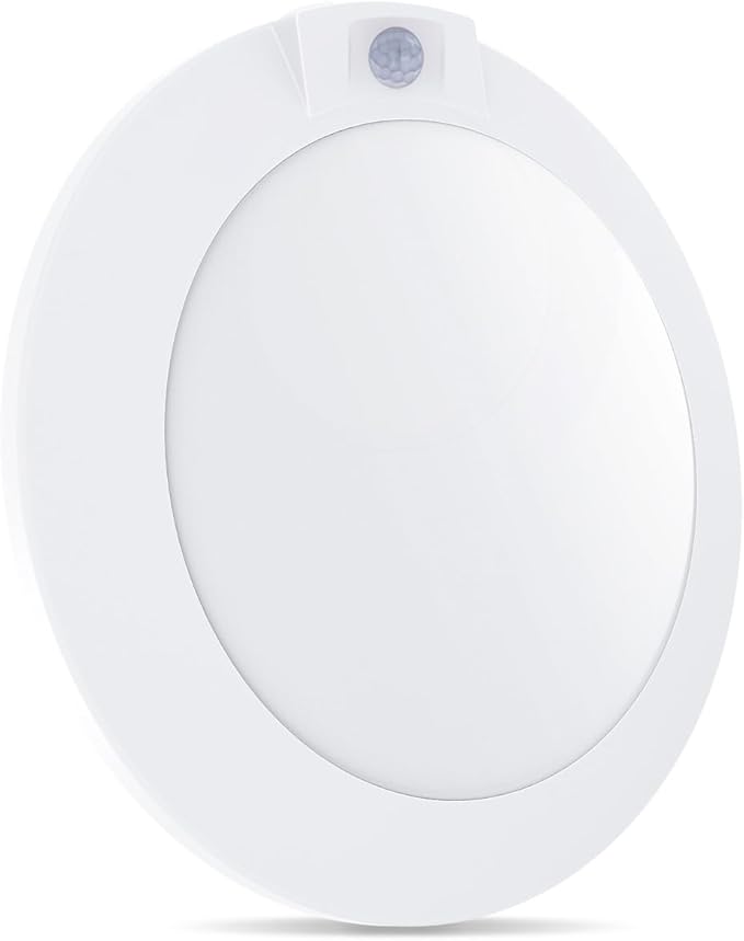 6 Inch Motion Sensor Ceiling Light Indoor, 14W 3000K Wired LED Disk Lights, CRI90+, 950LM, ETL Certified, Wet Location, Motion Activated Light for Closets, Hallway, Entryway, Stairs, 1Pack