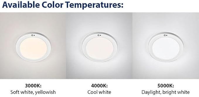 Leviton LED Downlight with Motion Sensor, 8” Round, White, 9866-B0W