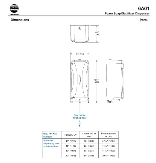 Bradley Diplomat Automatic Touchless Foam Soap/Sanitizer Dispenser for Commercial Restroom, Surface-Mounted, 27 oz Vertical Tank, ADA Compliant, Brushed Stainless Steel, Satin Finish, 6A01-11