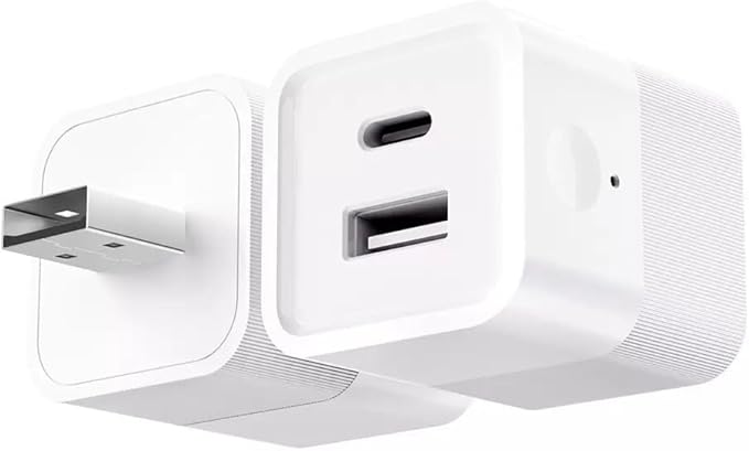 WiFi Smart USB Adapter, Mini Remote Control Switch with Tuya App, DC 5-12V Power Control, Compatible with Alexa and Google Home, White