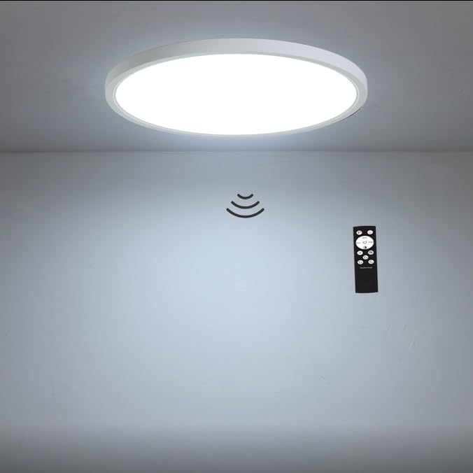 9 Inch Motion Sensor Ceiling Light Indoor,Motion Sensor Fixture Indoor for Closet Hallway Laundry Porch Pantry, Hard Wired Sensor Ceiling Light Black White