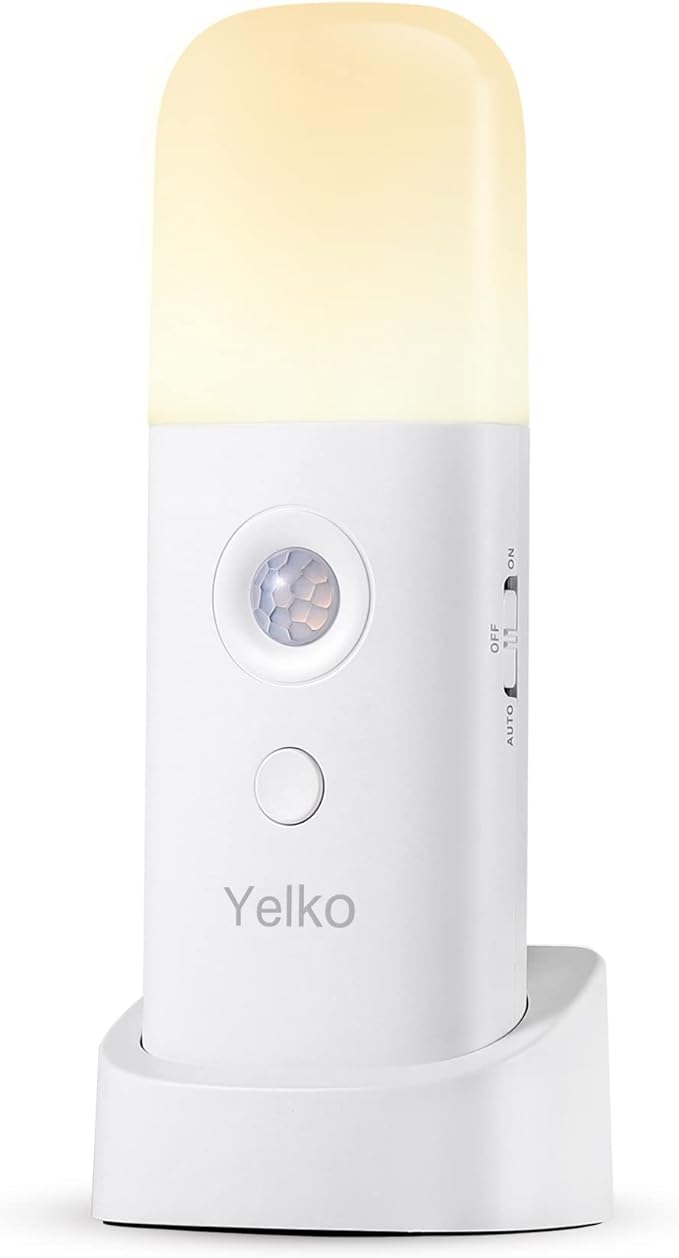 YELKO Motion Sensor Night Lights Rechargeable