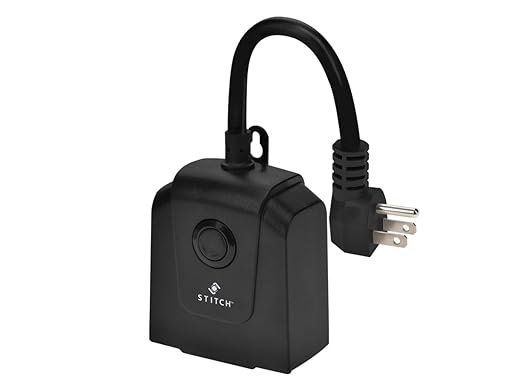 Monoprice Smart Outdoor Plug, IP65 Weather Resistance, 2 Individually Controlled Outlets, No Hub Required, Compatible with Google Home - STITCH Series