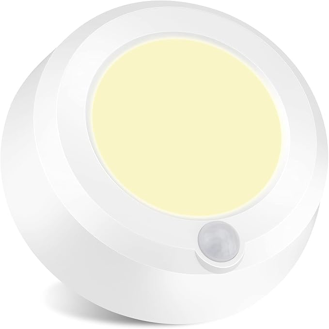 BIGMONAT Ceiling Light with Motion Sensor, Battery Operated Led Shower Light, Wireless Overhead Lighting for Hall Corridor Corner Stairs Closet Pantry Laundry Room, 300 LMS