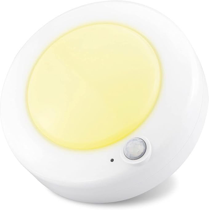 BIGMONAT Battery Operated Shower Light, Motion Sensor Lights, Wireless LED Ceiling Light, Super Bright Indoor Lighting for Closet Pantry Under Cabinet Bathroo, 250 Lumens, 4.8 Inches
