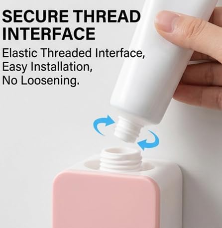 FTVOGUE Automatic Toothpaste Dispenser Wall Mount Bathroom Accessories ABS with Super Glutinous Suction Pad for Kids Family()