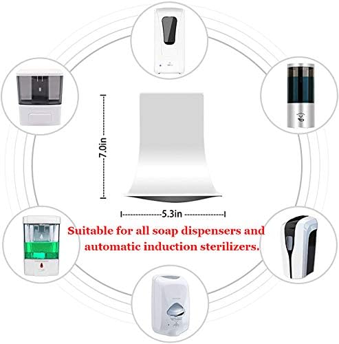 Drip Tray Hand Sanitizer Dispenser Wall Mount,Laundry Detergent Drip Catcher,Foam Soap Dispenser Tray,Easy to Clean (White,10pcs)