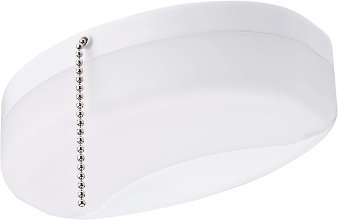 Lithonia Lighting FMMCL 840 S1 M4 4000K LED Flush Mount Closet Light with Pull Chain, White, 7"
