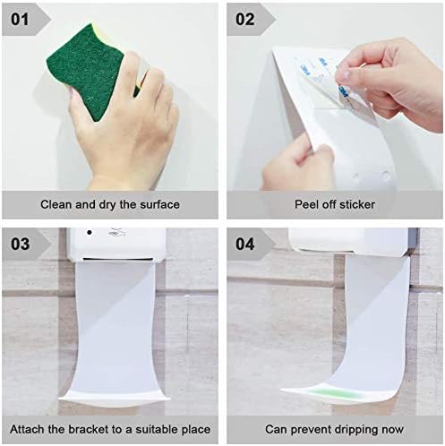 Drip Tray Hand Sanitizer Dispenser Wall Mount,Laundry Detergent Drip Catcher,Foam Soap Dispenser Tray,Easy to Clean (White,10pcs)