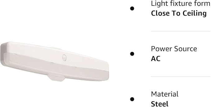 Lithonia Lighting LED Flush Mount Closet Light, 18 Inch Motion Sensor Closet Light Fixture for Bedroom, Bathroom, Storeroom, Pantry or Utility Room, Damp Rated, Hardwired (FMMCL 18 840 PIR M4)