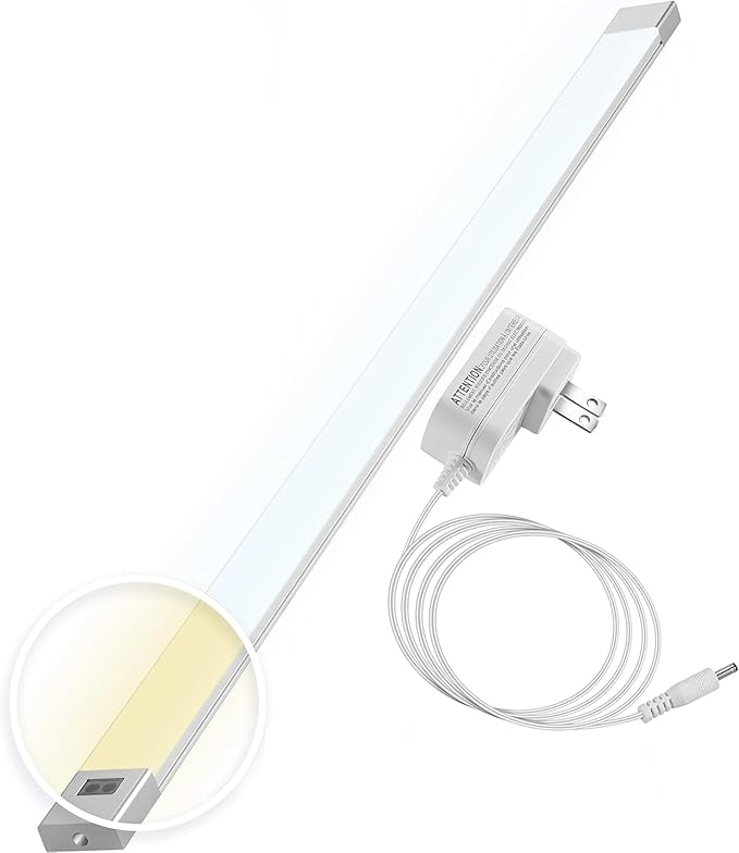 phonar 24 Inches Under Cabinet Lighting LED Lamps for Kitchen, Closet, Variable Color LED Under Counter Lighting Motion Sensor with Plug-in Installation LED Lighting for Wardrobe