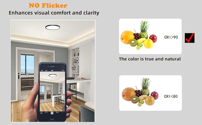 7 Inch Motion Sensor Ceiling Light Indoor,Motion Sensor Fixture Indoor for Closet Hallway Laundry Porch Pantry, Hard Wired Sensor Ceiling Light Black Black