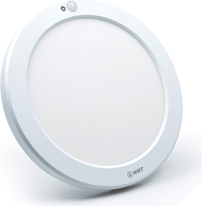 S NMT Motion Sensor LED Ceiling Light With 30s/180s Timeout Adjustable,15W 1500LM Round Panel Lighting Fixture For Stairs Toilet Closets,Warm White 3000K Natural White 4000K Cool White 5000K Available
