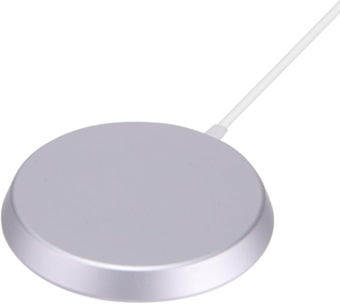 AT&T 15W Qi Wireless Charging Pad with Secure Magnetic Alignment, Qi Certified Fast Charger for iPhone, Android, Pixel, USB-C Input, Case-Friendly, Desk or Nightstand Use - White